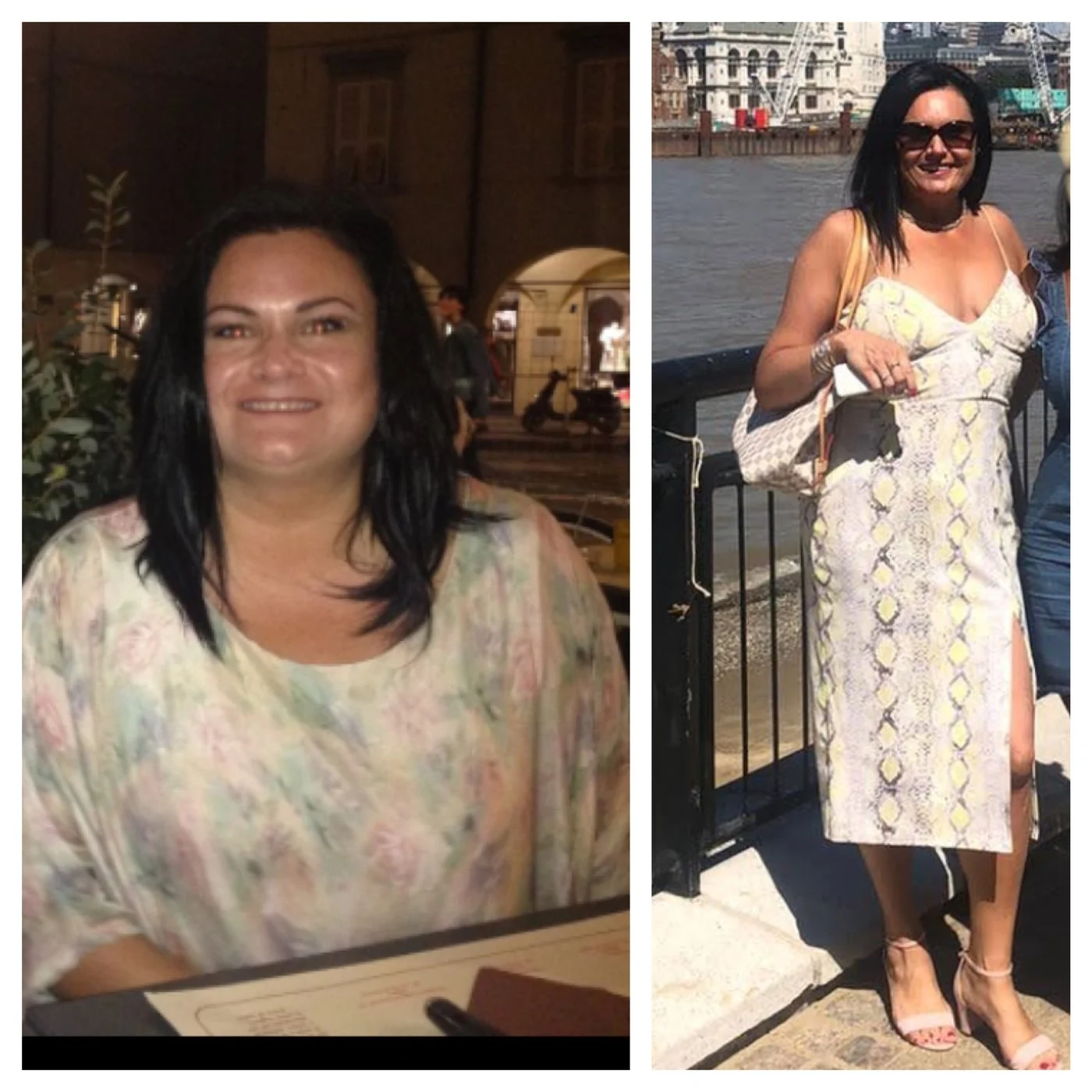 Before and after binge eating